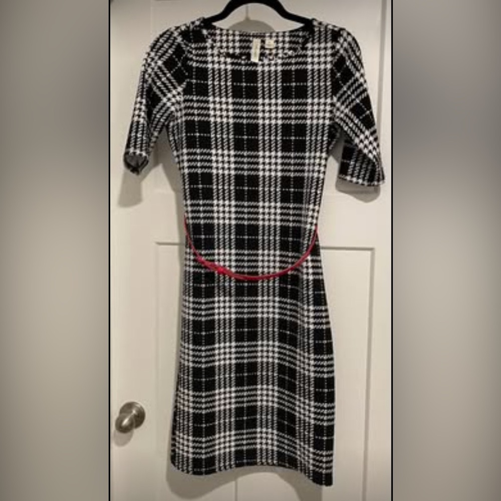 Patterned Tacera Dress with Belt